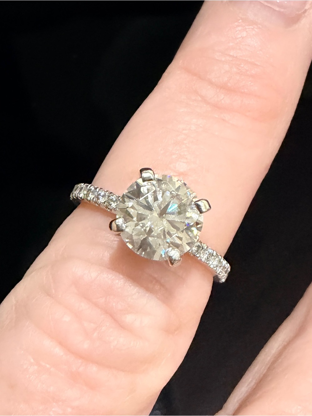 2ct Solitaire Moissanite Ring Size 6.5